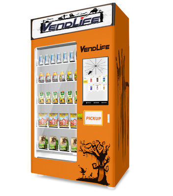 Fresh Egg Fruit Salad Elevator Vending Machine With 23.6 Inches Screen